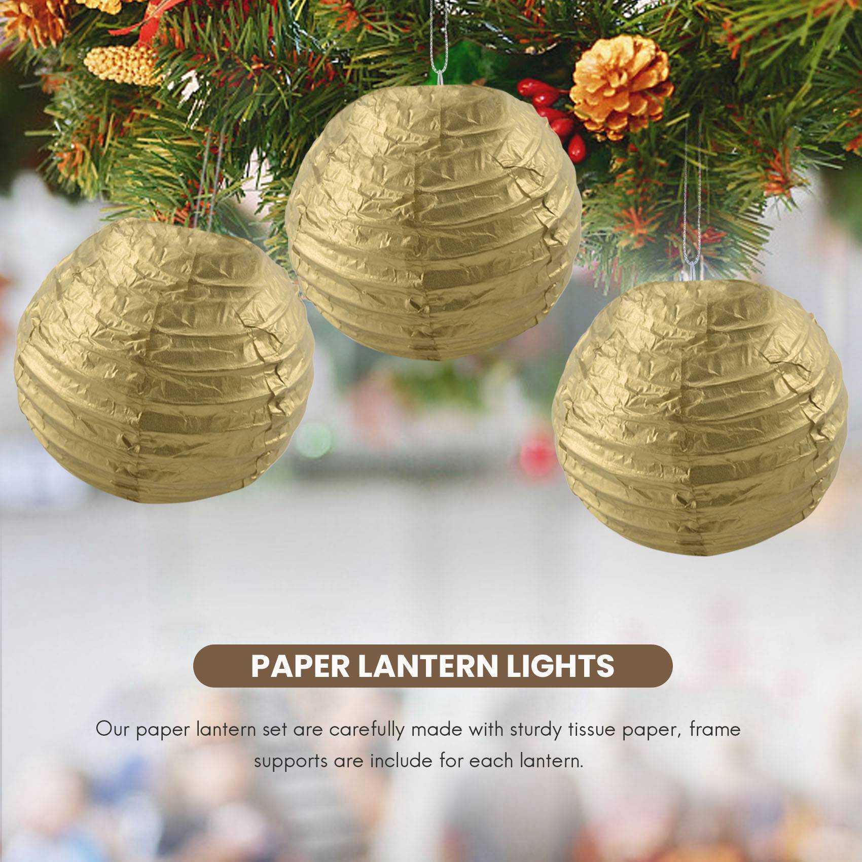 Japanese Lantern Paper - ABSS-장식용 파티용 종이 랜턴 20개 세트,
