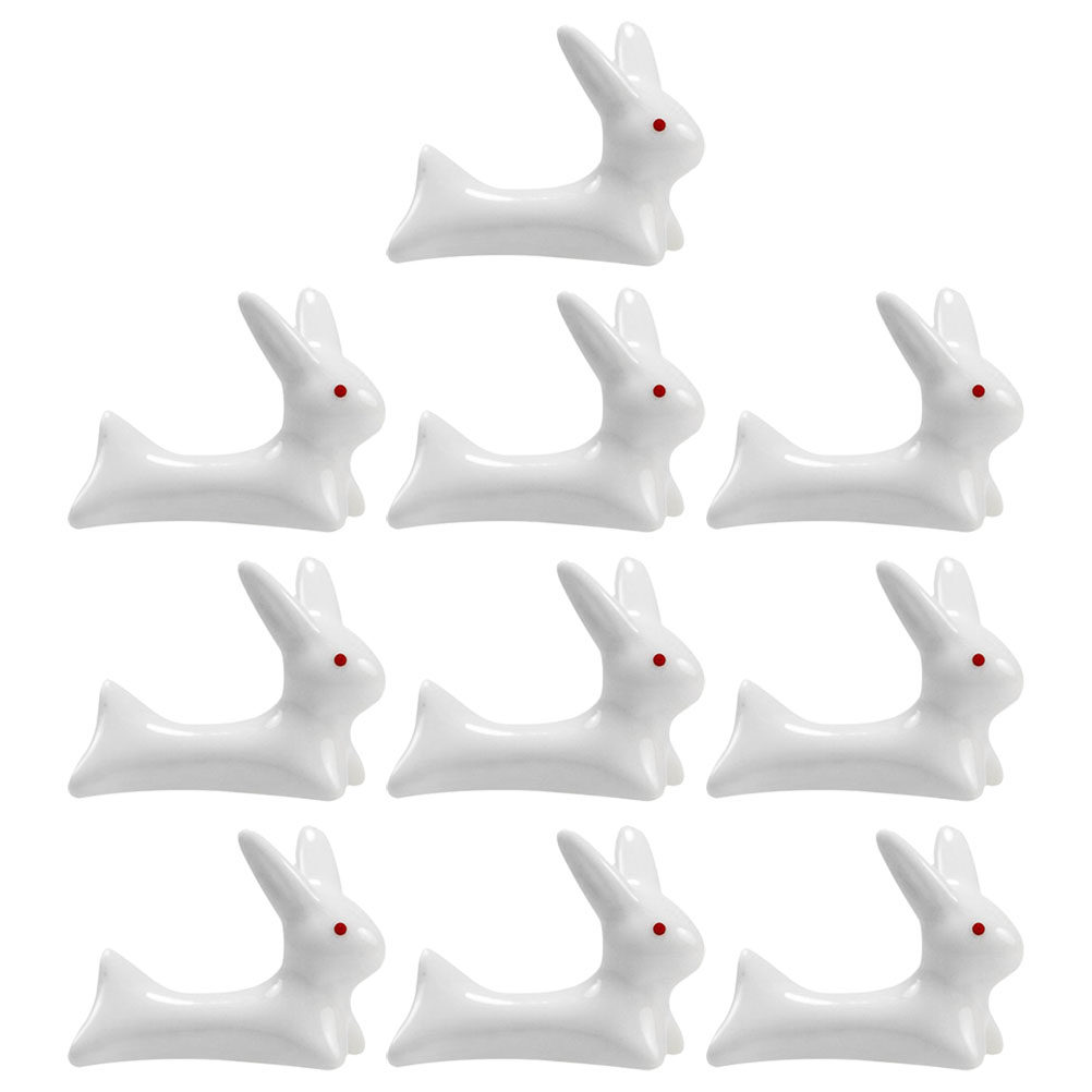 10Pcs 만화 토끼 세라믹 젓가락 받침대 잉크 브러시 - Chopstick Rest Ceramic 리뷰 및 가격