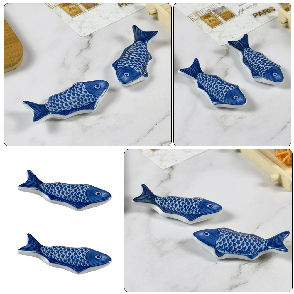 세라믹 소재의 물고기 모양 젓가락 받침 2개 세트, 식 - Chopstick Rest Ceramic 리뷰 및 가격