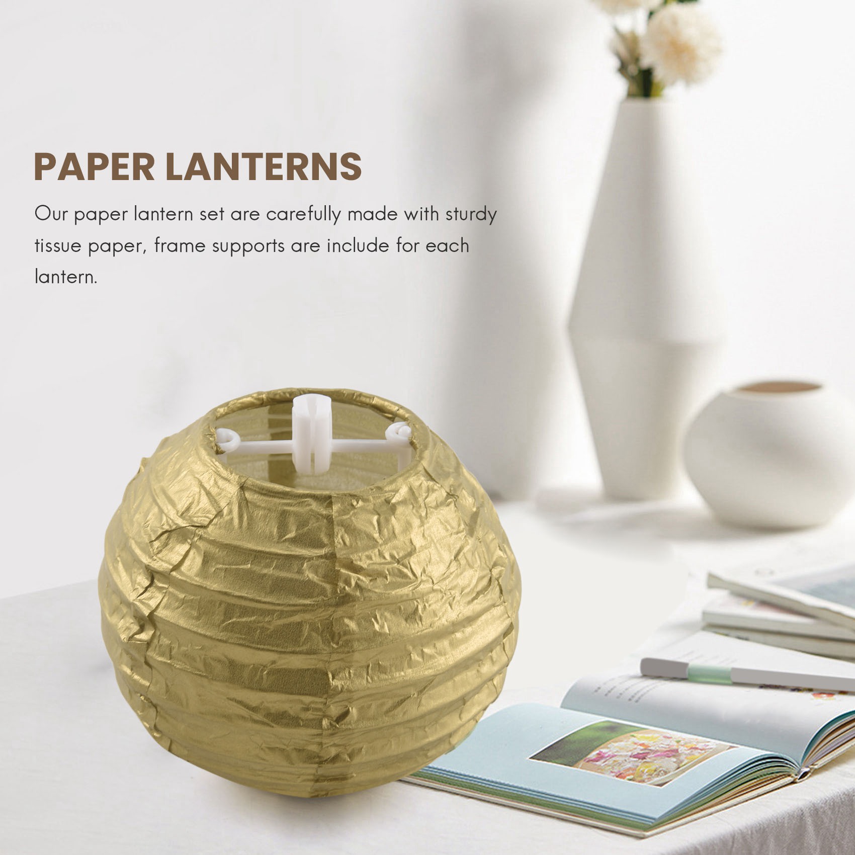 ABSS-장식용 파티용 종이 랜턴 20개 세트, 금색, - Japanese Lantern Paper 리뷰 및 가격