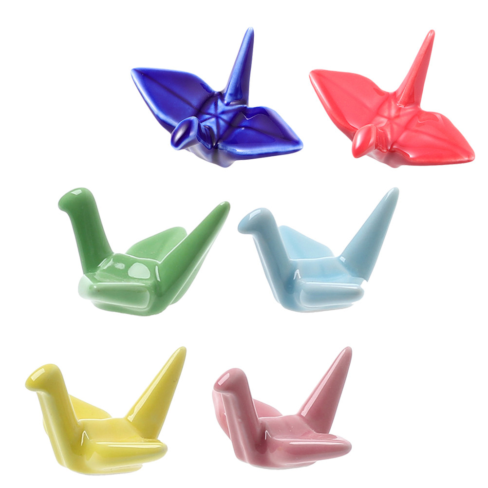 6개 세트, 매끄러운 표면의 세라믹 젓가락 받침대, 학 - Chopstick Rest Ceramic 리뷰 및 가격